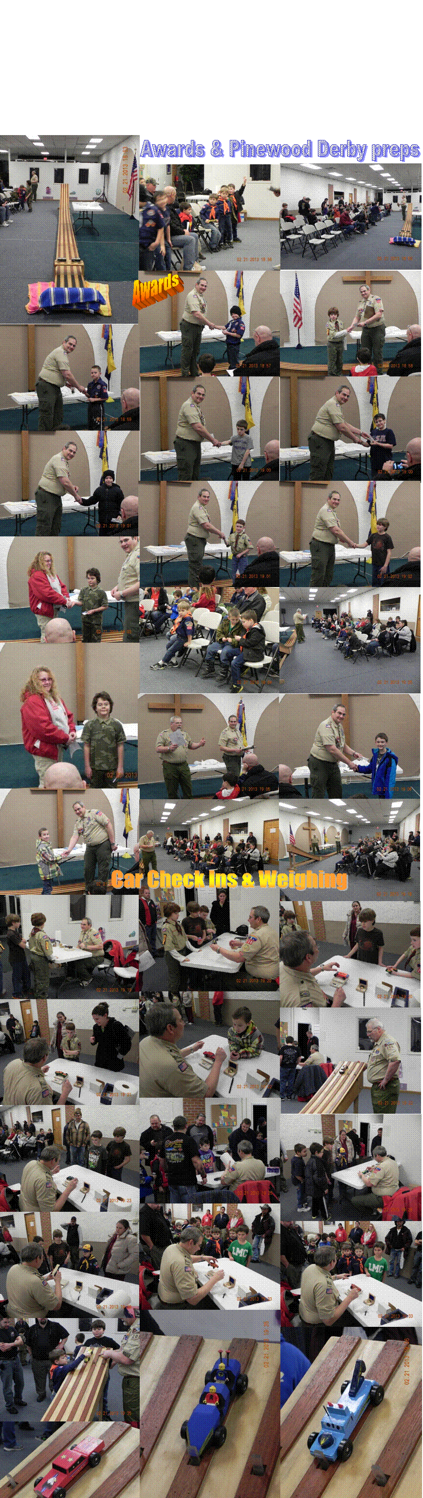 Awards & Pinewood Derby preps,Awards,Car Check Ins & Weighing