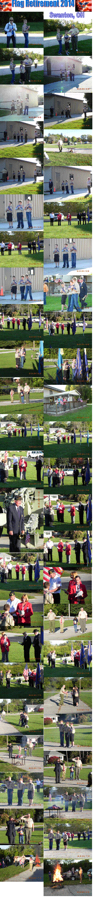 Flag Retirement 2014,Swanton, OH